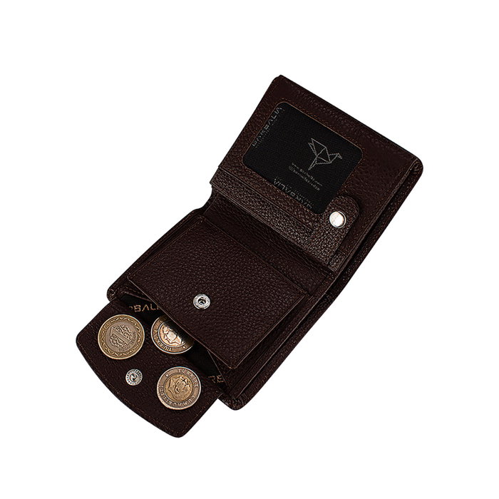 Zoozie Bags Cartera para Hombre Canada - Brown, 100% Piel Auténtica Marrón